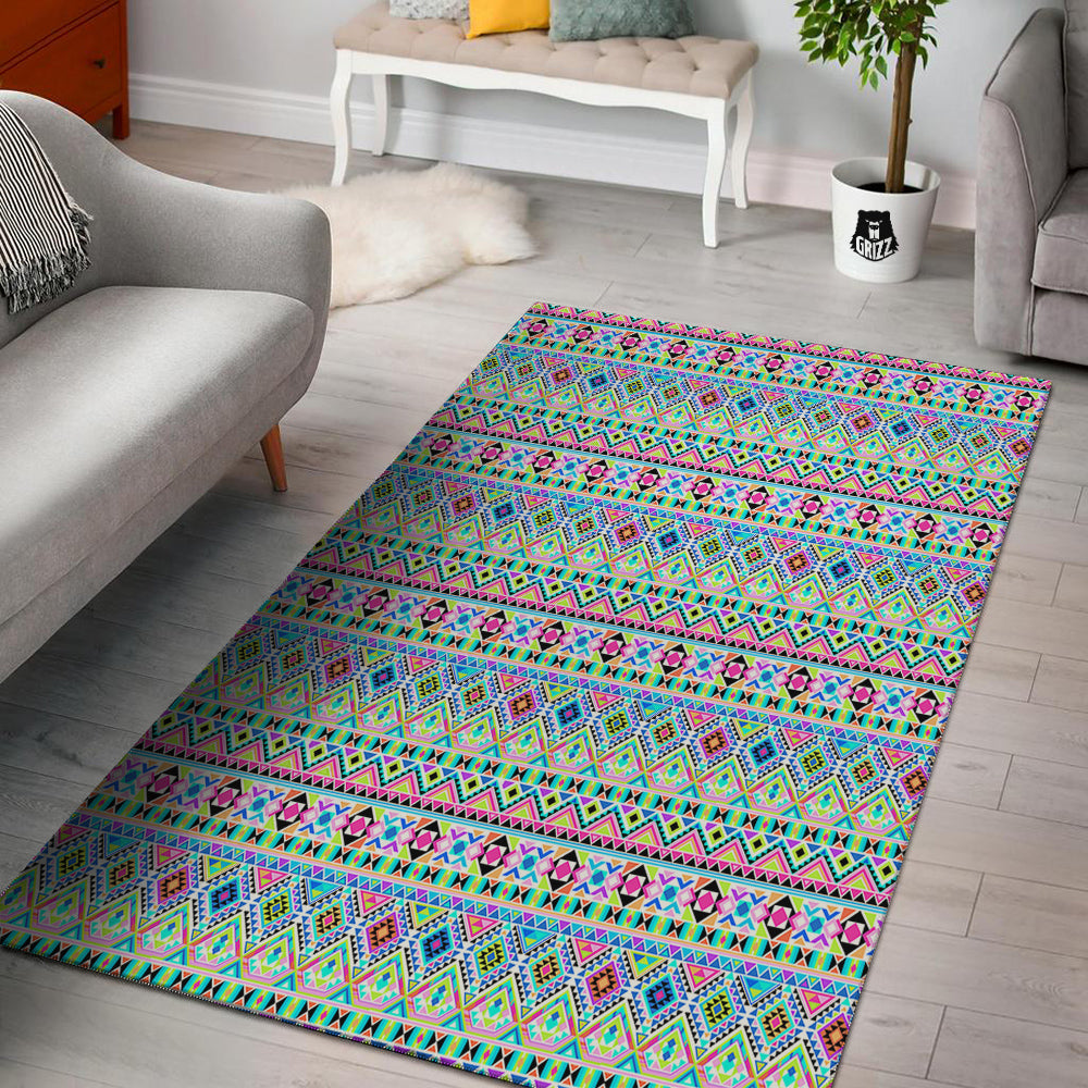 Aztec Colorful Print Pattern Floor Mat-grizzshop