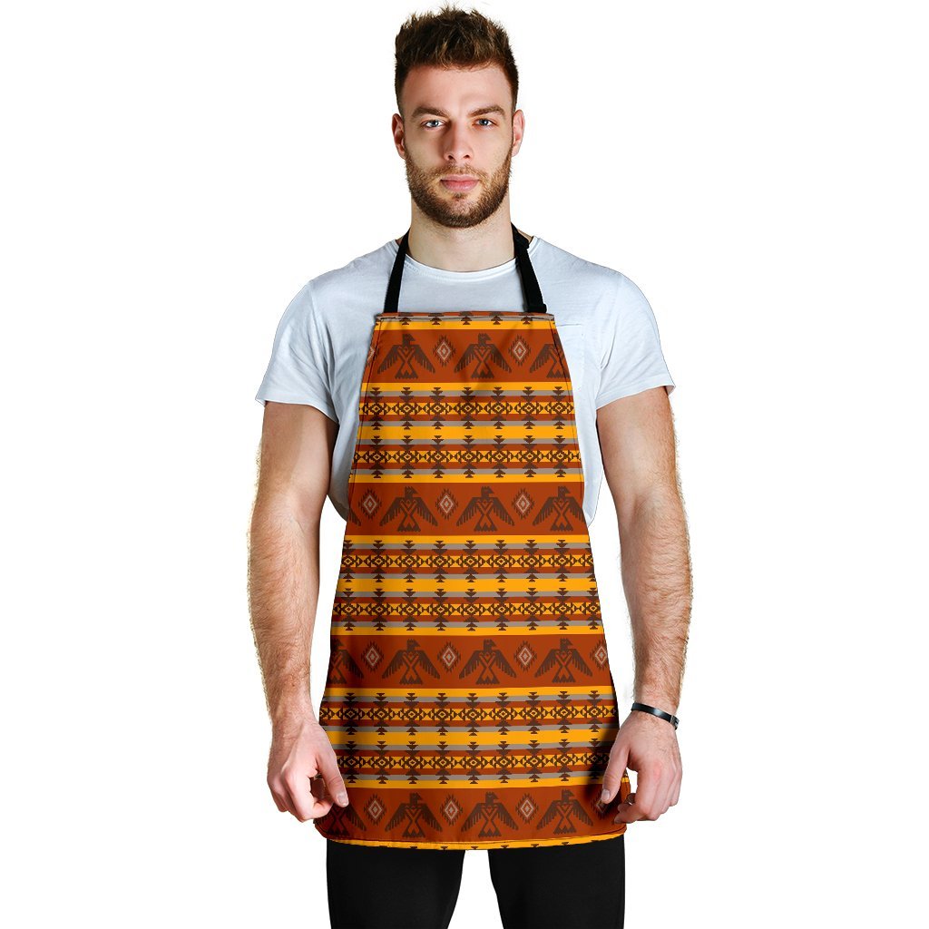 Aztec Eagle Pattern Print Men's Apron-grizzshop