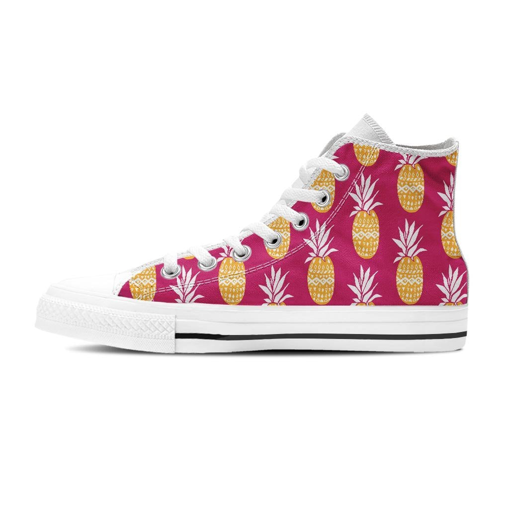 Aztec Hawaiian Pineapple Print Women's High Top Shoes-grizzshop