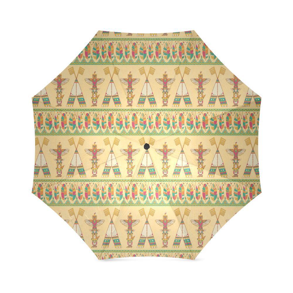 Aztec Indians Navajo Tribal Native American Print Foldable Umbrella-grizzshop