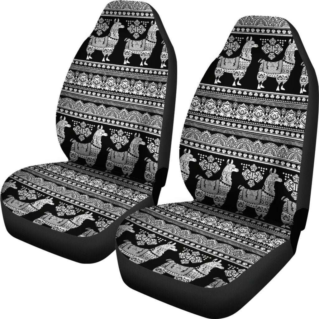 Aztec Llama Pattern Print Universal Fit Car Seat Cover-grizzshop