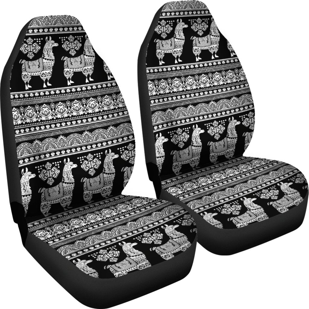 Aztec Llama Pattern Print Universal Fit Car Seat Cover-grizzshop