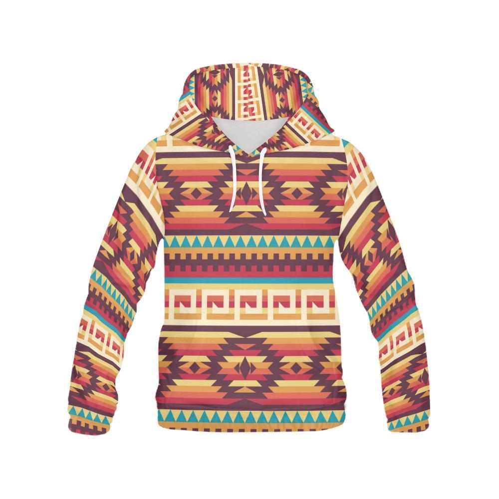 Aztec Native American Tribal Navajo Indians Print Men Pullover Hoodie-grizzshop