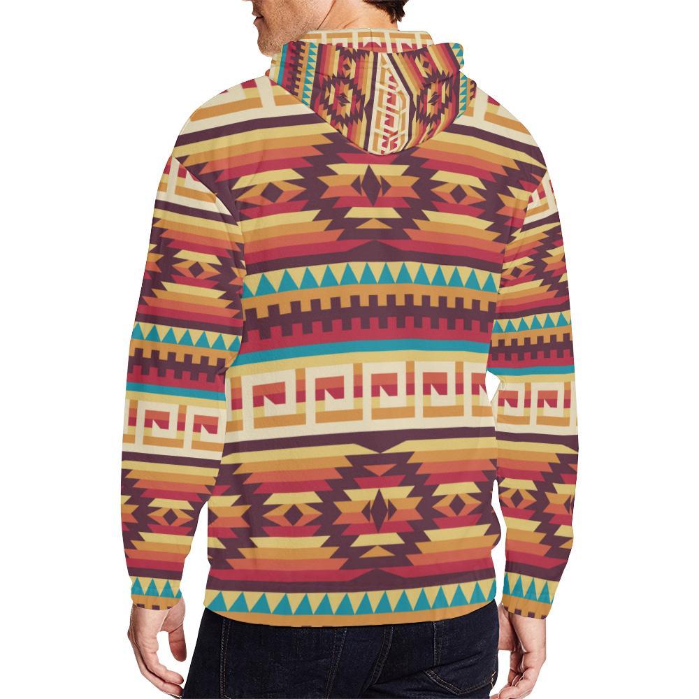 Aztec Native American Tribal Navajo Indians Print Men's Hoodie-grizzshop