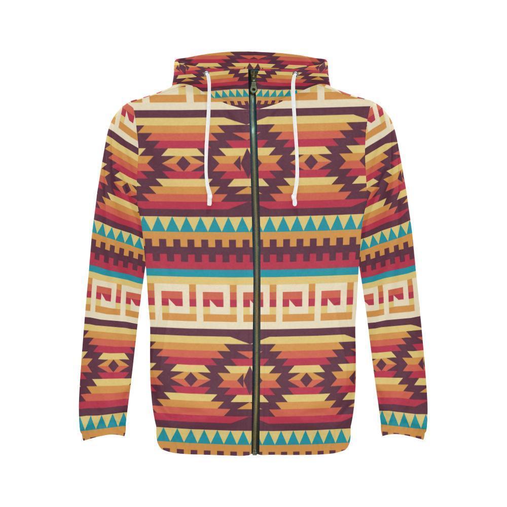 Aztec Native American Tribal Navajo Indians Print Men's Hoodie-grizzshop