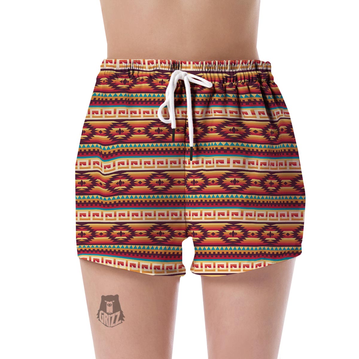 Aztec Native American Tribal Pendleton Navajo Indians Print Women's Shorts-grizzshop