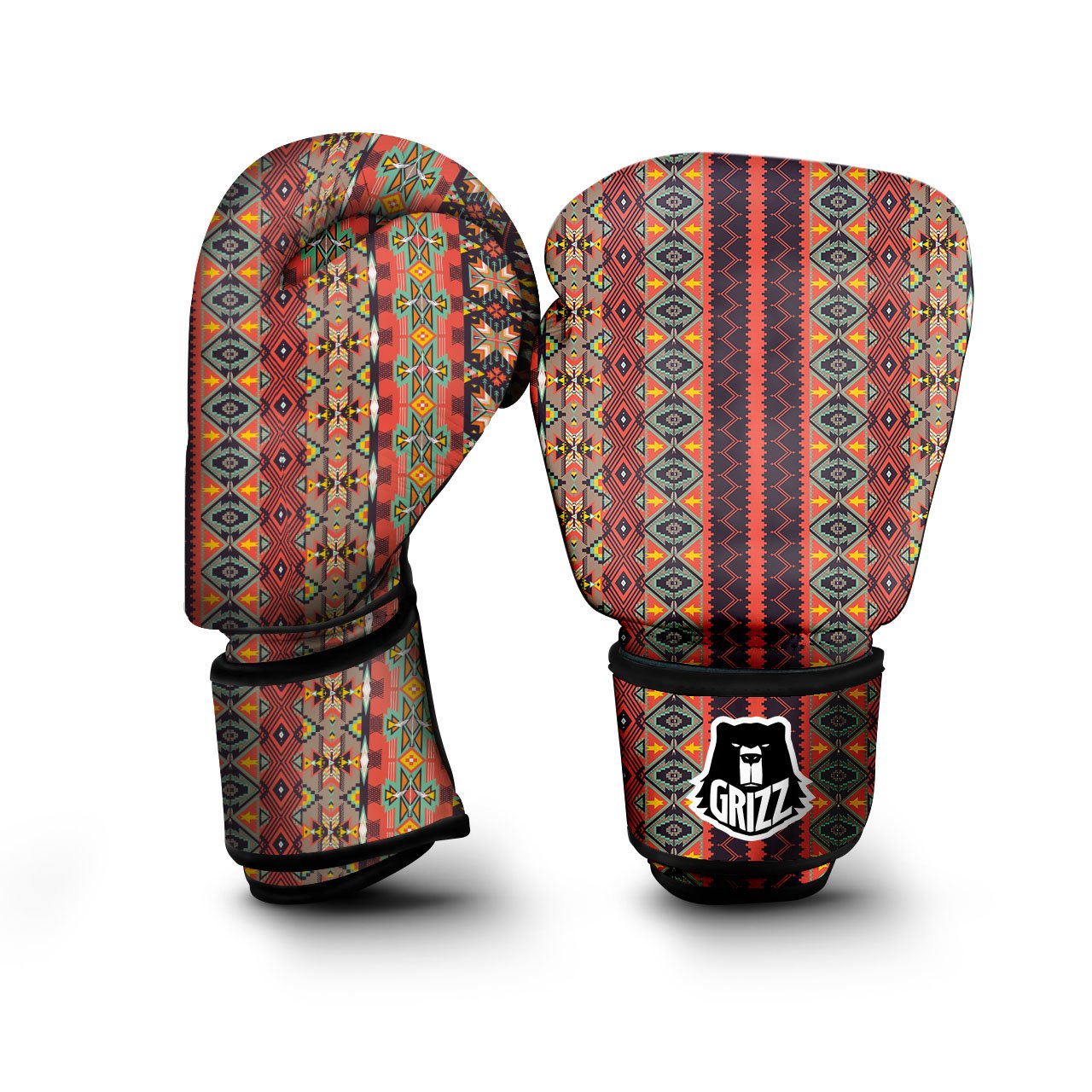 Aztec Native Tribal Print Pattern Boxing Gloves-grizzshop