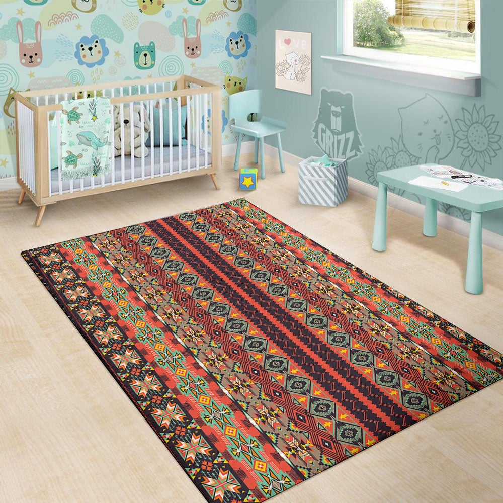 Aztec Native Tribal Print Pattern Floor Mat-grizzshop