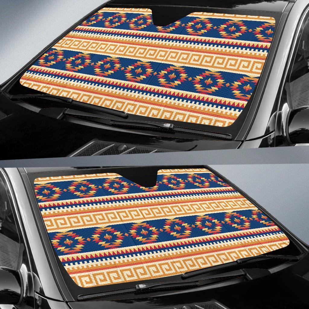 Aztec Tribal Indians Navajo Native American Print Car Sun Shade-grizzshop