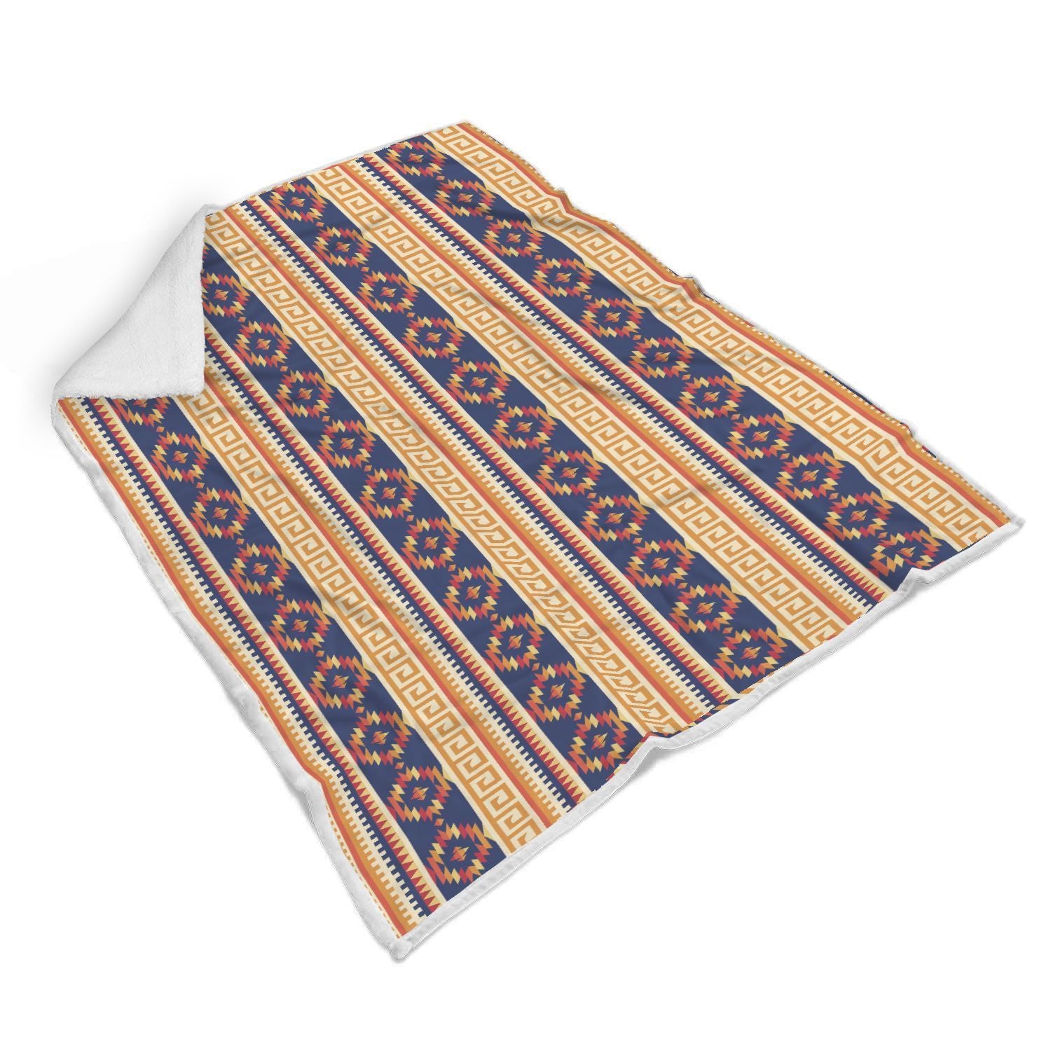 Aztec Tribal Indians Navajo Native American Print Throw Blanket-grizzshop