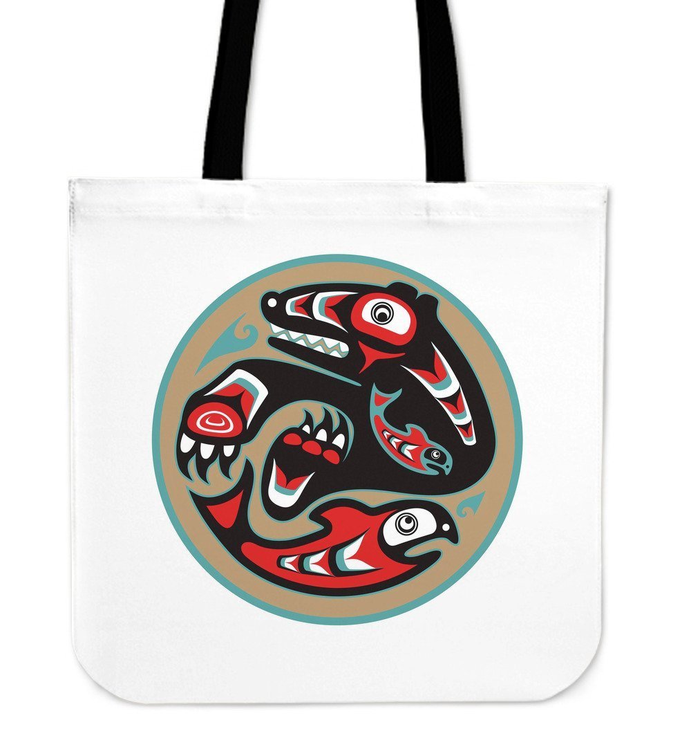 Navajo Indians Aztec Tribal Native American Print Leather Tote Bag