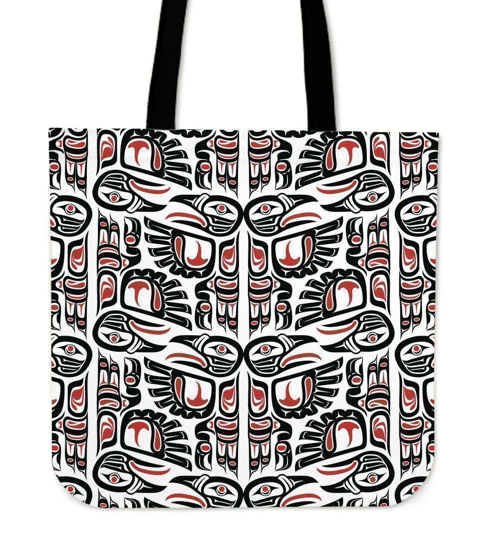 Aztec Navajo Native American Tribal Indians Print Leather Tote Bag main image 1