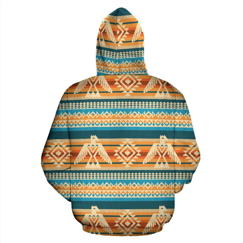 Aztec Eagle Print Pattern Women Men Pullover Hoodie-grizzshop
