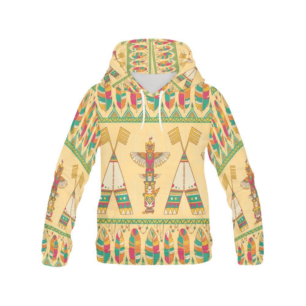 Aztec Indians Navajo Tribal Native American Print Men Pullover Hoodie-grizzshop