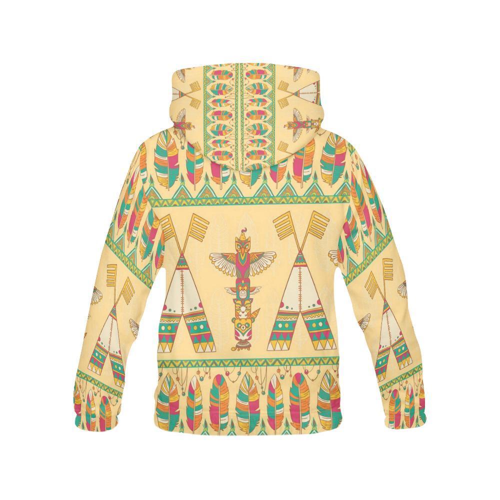 Aztec Indians Navajo Tribal Native American Print Men Pullover Hoodie-grizzshop