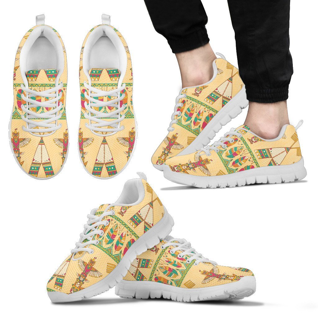 Aztec Indians Navajo Tribal Native American Print Men Shoes Sneakers-grizzshop