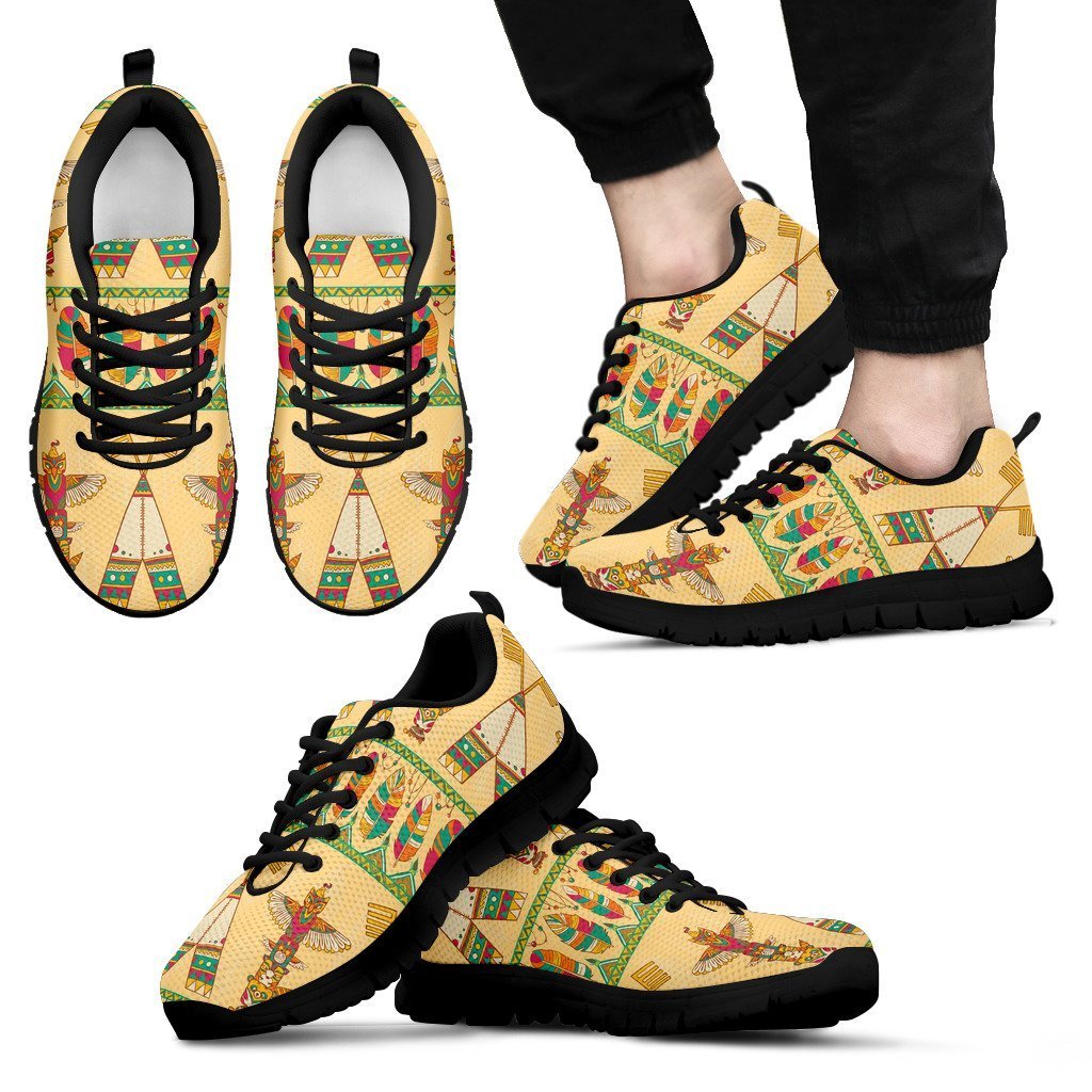 Aztec Indians Navajo Tribal Native American Print Men Shoes Sneakers-grizzshop