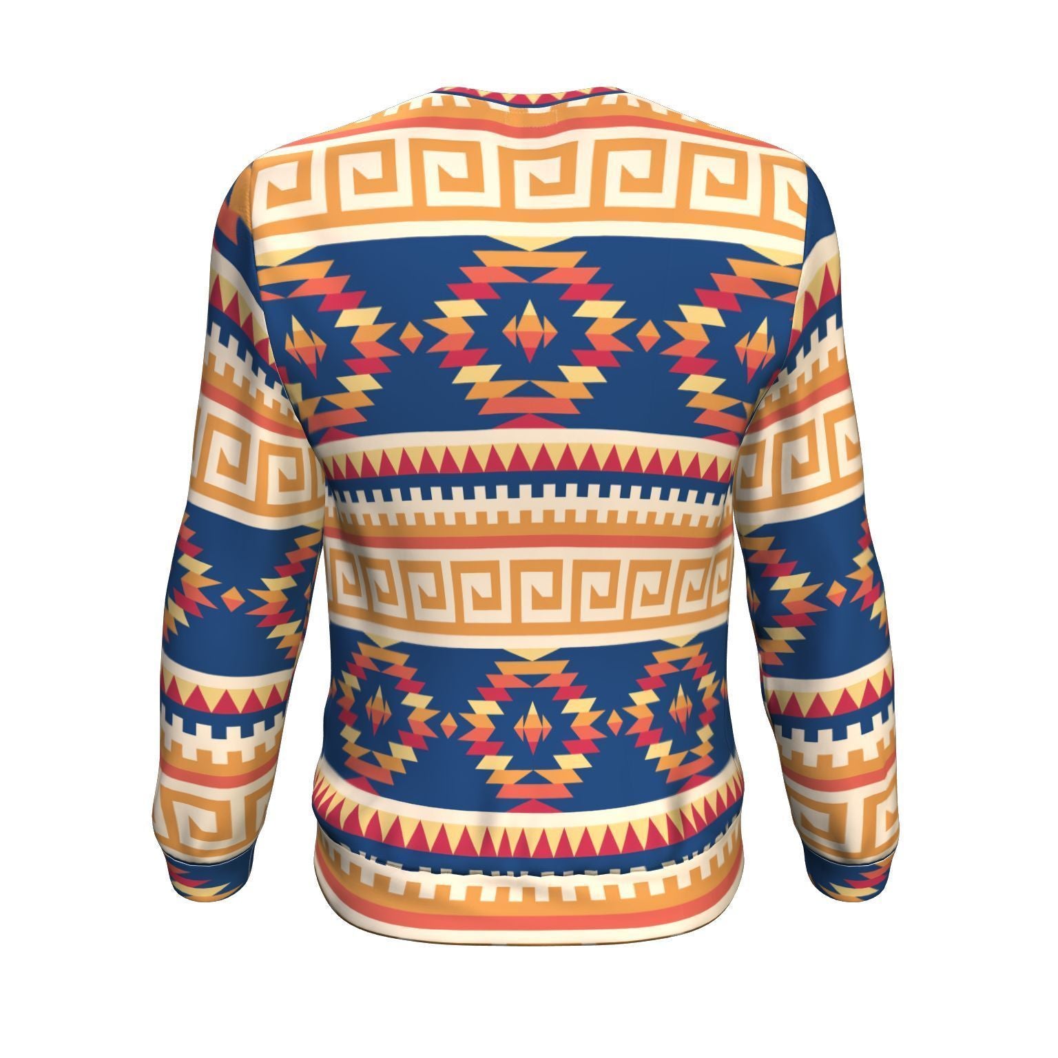 Aztec Tribal Indians Navajo Native American Print Men Crew Neck Sweatshirt-grizzshop