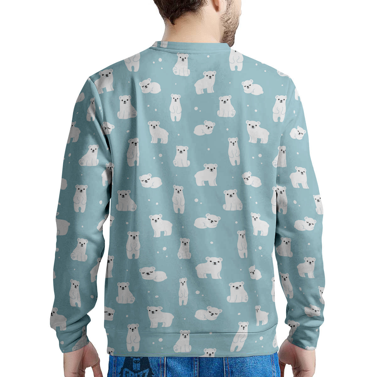 Baby Bear Cartoon Cute Print Pattern Men's Sweatshirt-grizzshop