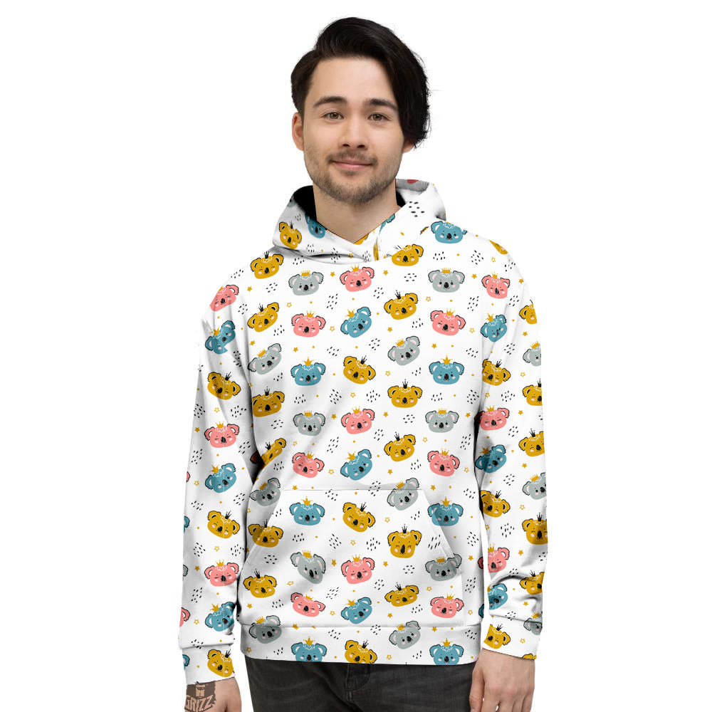 Baby Bear Colorful Cartoon Print Pattern Men's Hoodie-grizzshop