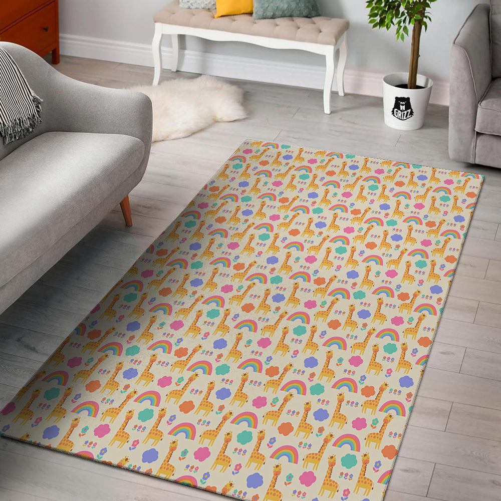 Baby Giraffe Cute Print Pattern Floor Mat-grizzshop