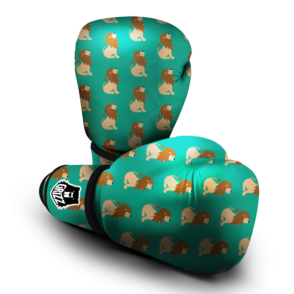 Baby Lion Print Pattern Boxing Gloves-grizzshop