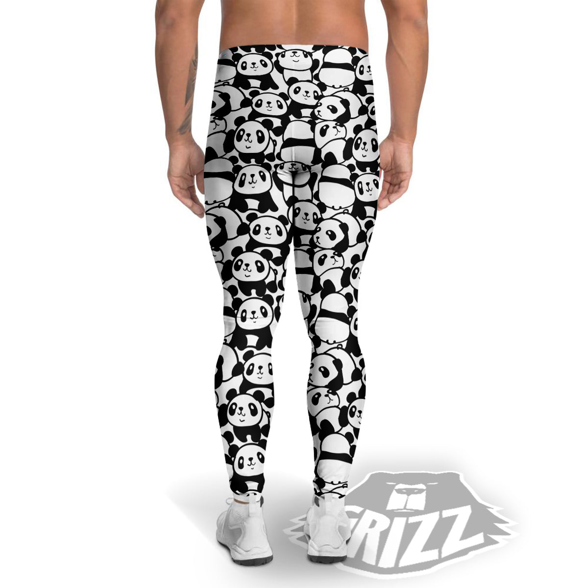Baby Panda Cute Print Pattern Men's Leggings-grizzshop