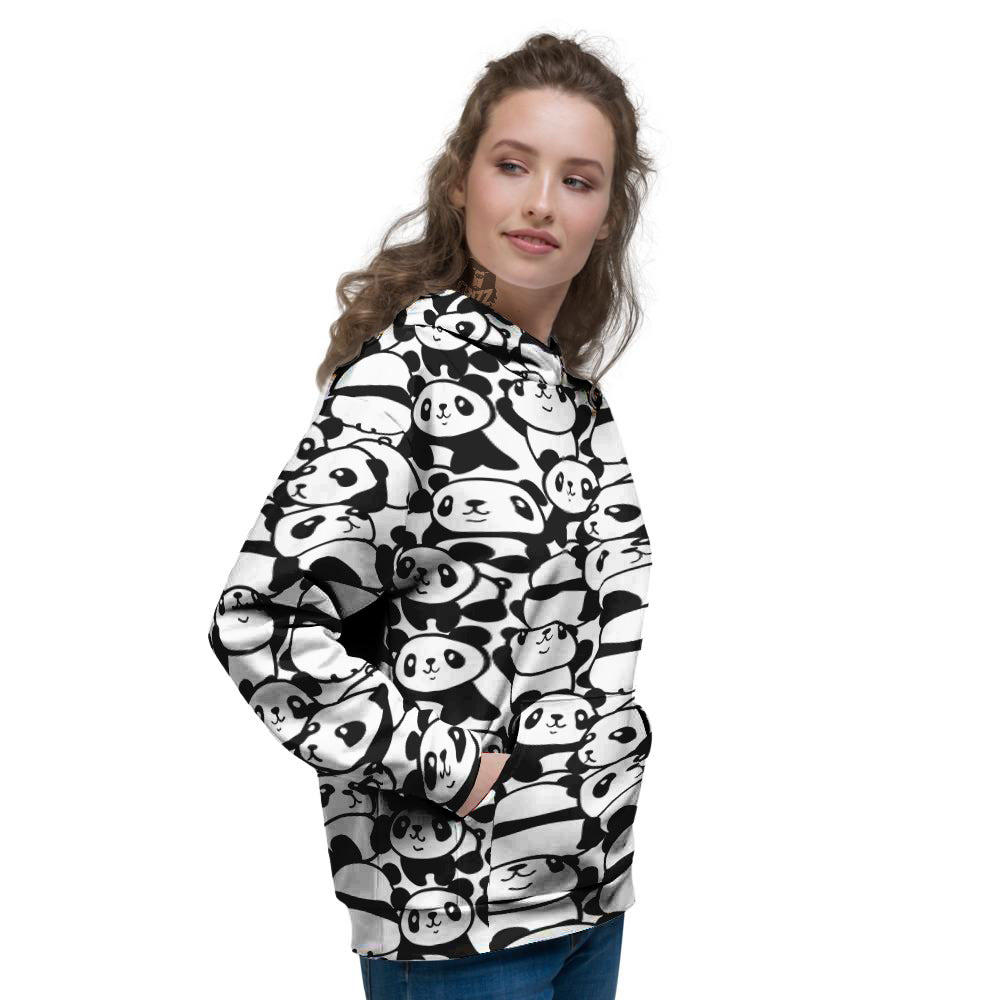 Baby Panda Cute Print Pattern Women's Hoodie-grizzshop