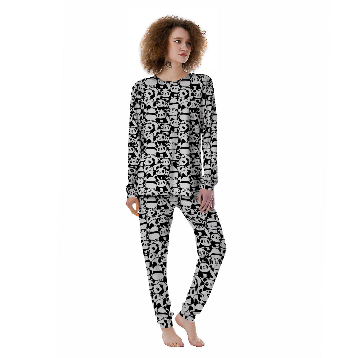 Baby Panda Cute Print Pattern Women's Pajamas-grizzshop