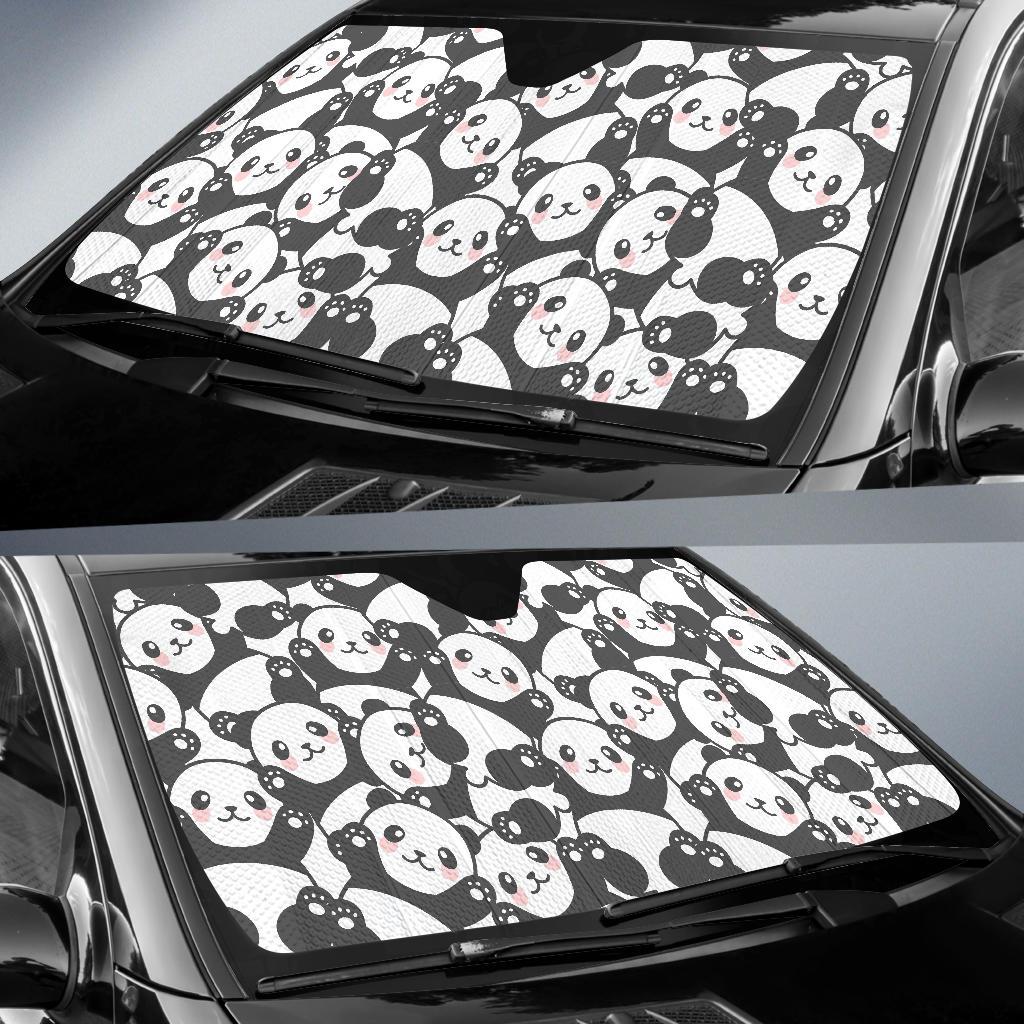 Baby Panda Pattern Print Car Sun Shade-grizzshop