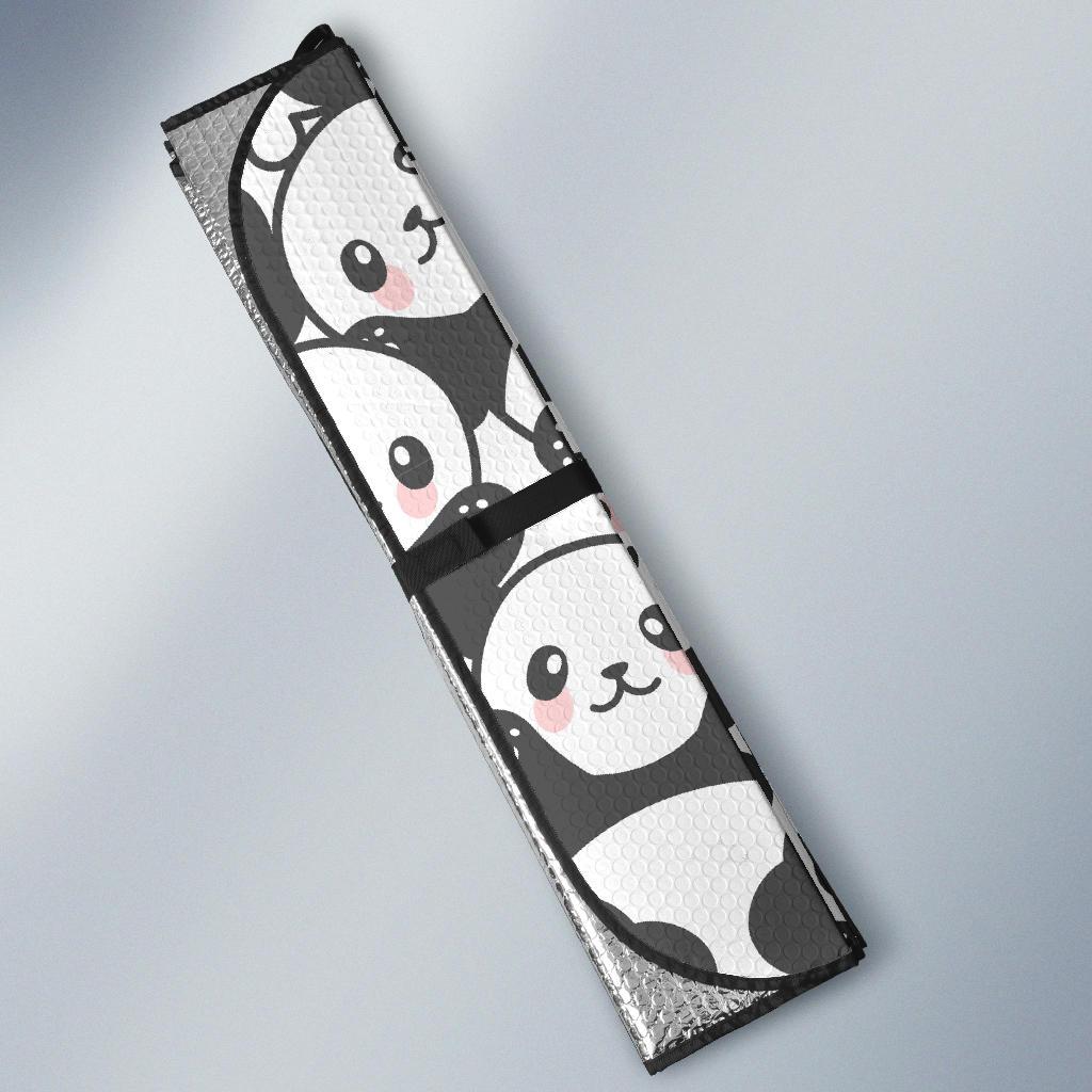 Baby Panda Pattern Print Car Sun Shade-grizzshop