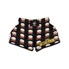 Bacon And Skull Fried Egg Print Pattern Muay Thai Boxing Shorts-grizzshop