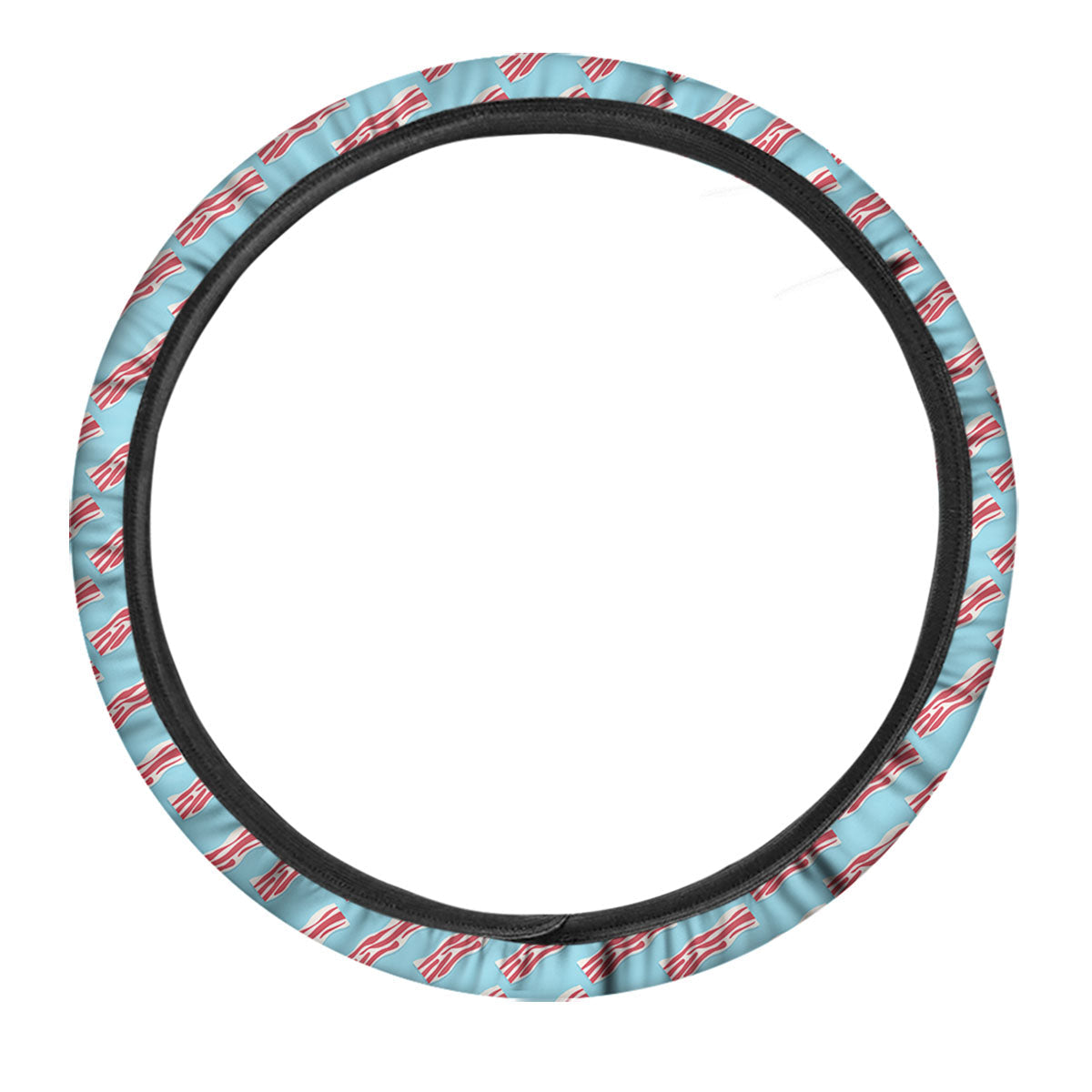 Bacon Blue Print Pattern Car Steering Wheel Cover-grizzshop