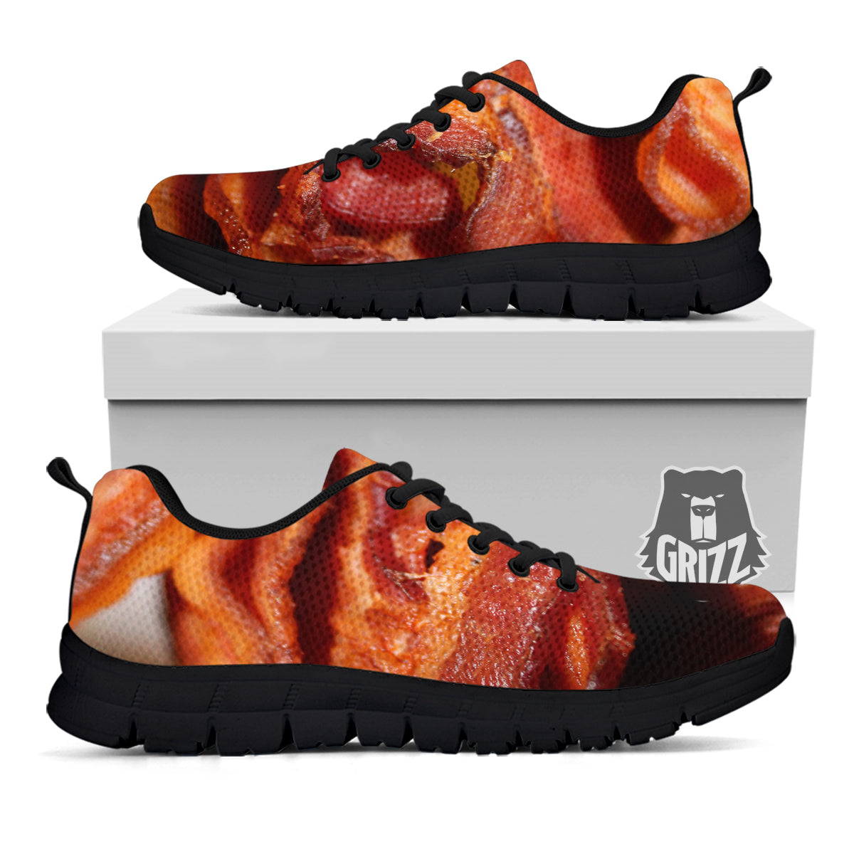 Bacon Crispy Print Black Sneaker-grizzshop