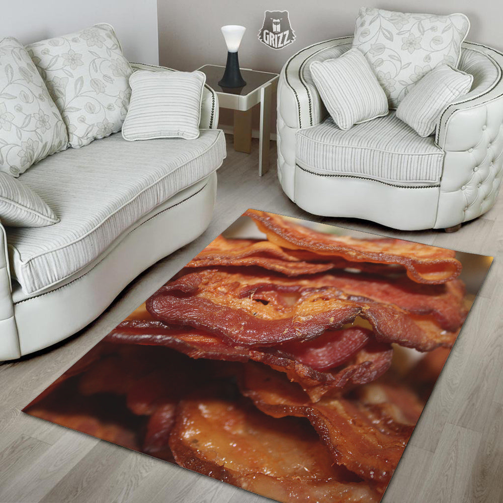 Bacon Crispy Print Floor Mat-grizzshop