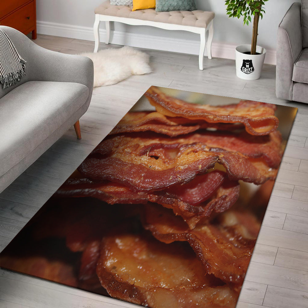 Bacon Crispy Print Floor Mat-grizzshop