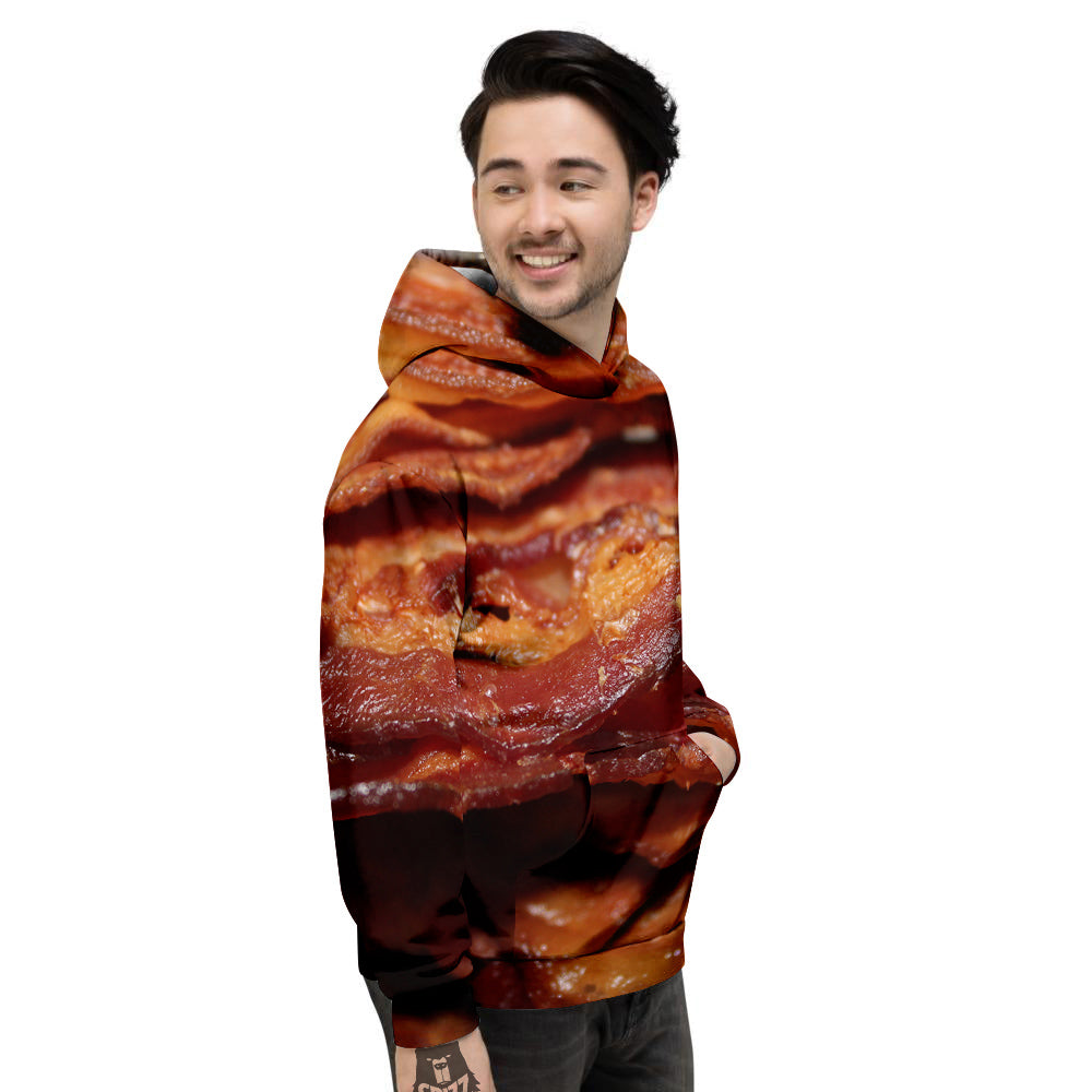 Bacon Crispy Print Men's Hoodie-grizzshop