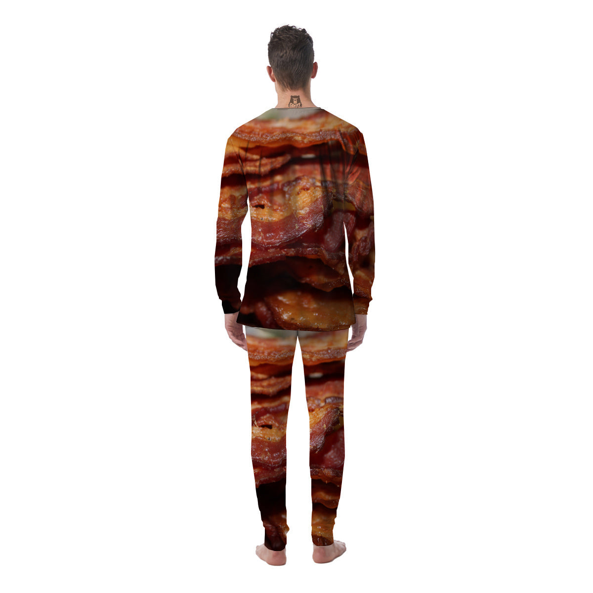 Bacon Crispy Print Men's Pajamas-grizzshop