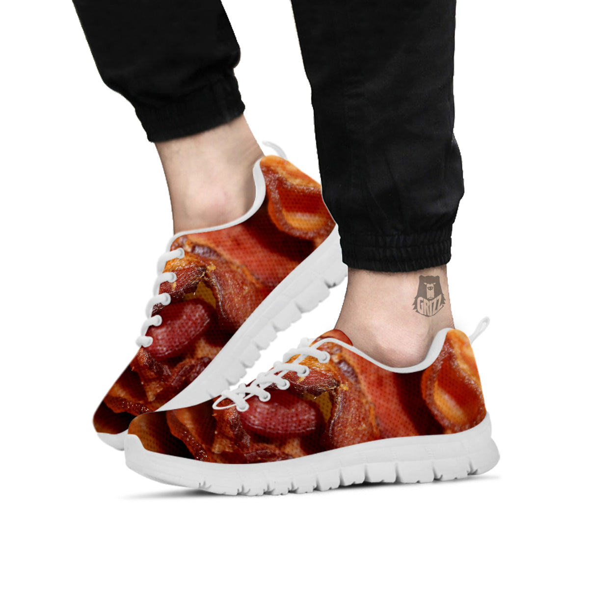 Bacon Crispy Print White Sneaker-grizzshop