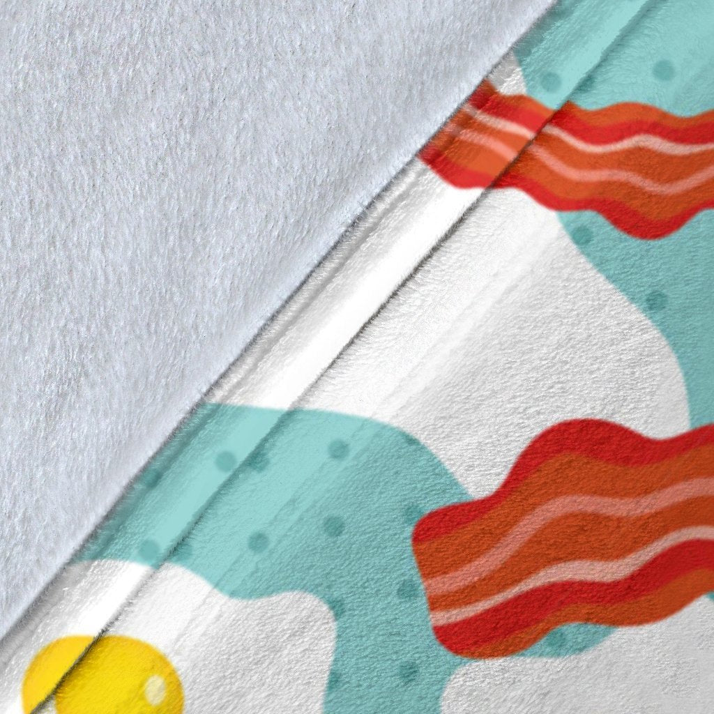 Bacon Egg Pattern Print Blanket-grizzshop