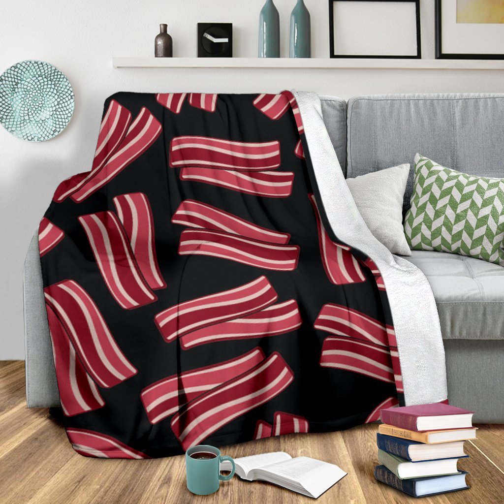 Bacon Pattern Print Blanket-grizzshop
