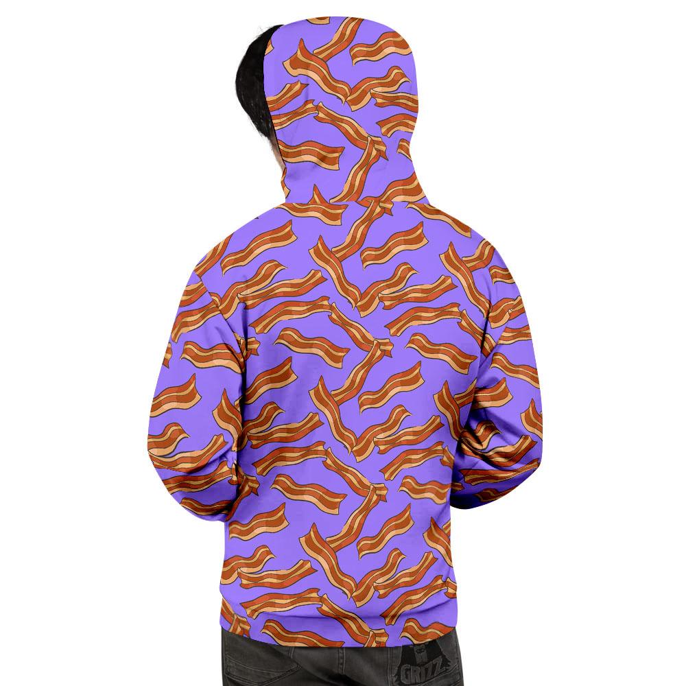 Bacon Purple Print Pattern Men's Hoodie-grizzshop