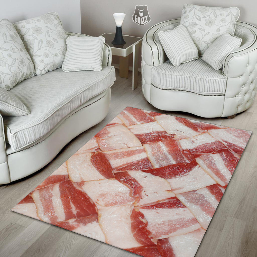 Bacon Weaving Print Floor Mat-grizzshop