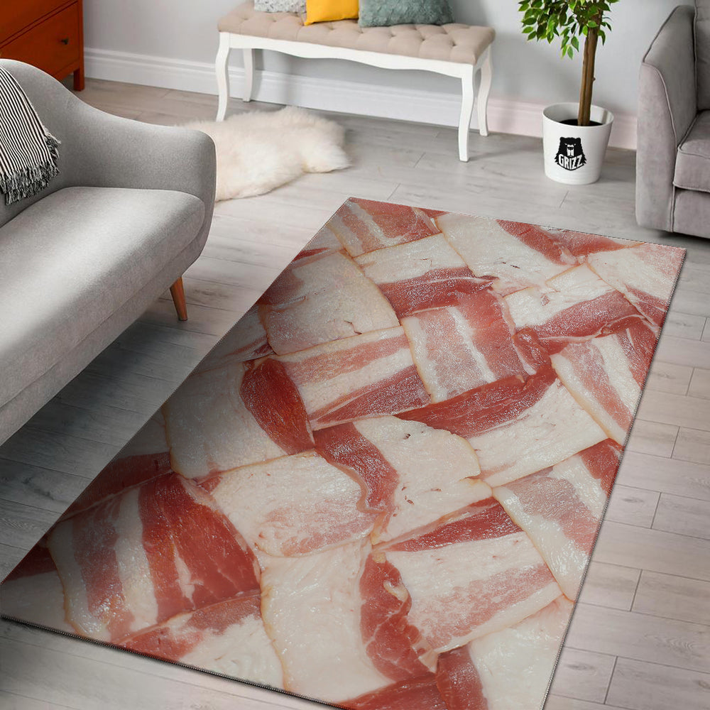 Bacon Weaving Print Floor Mat-grizzshop