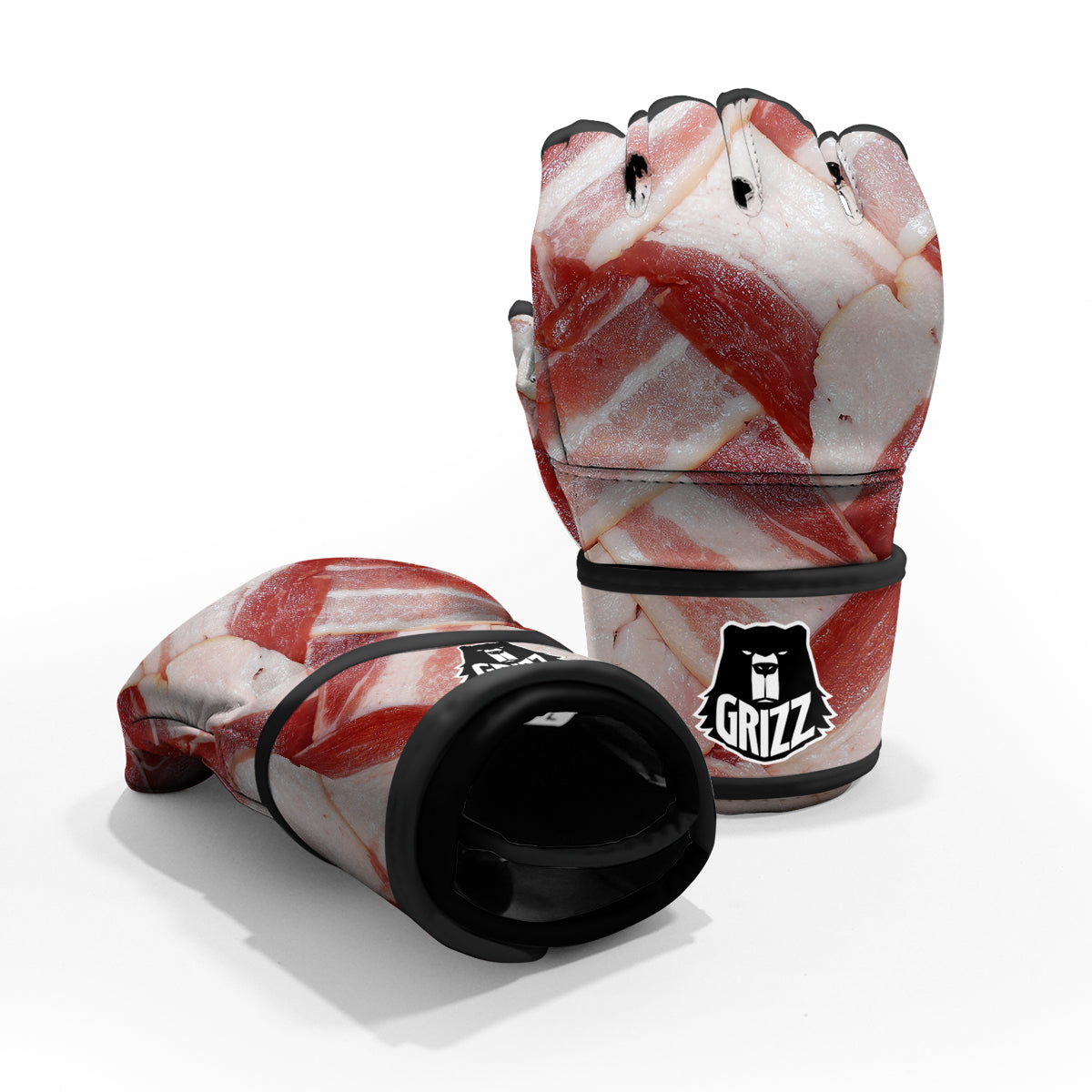 Bacon Weaving Print MMA Gloves-grizzshop