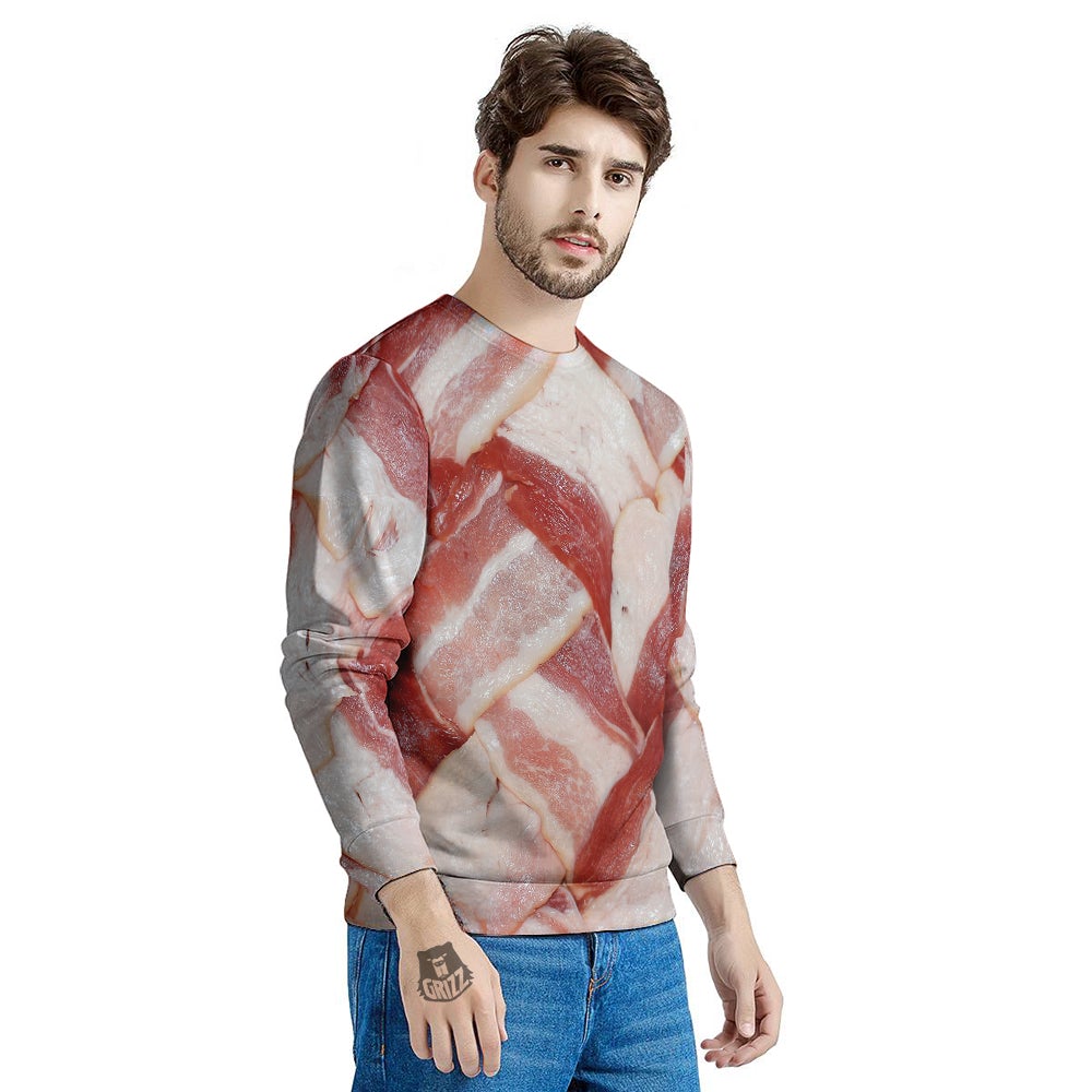 Bacon Weaving Print Men's Sweatshirt-grizzshop