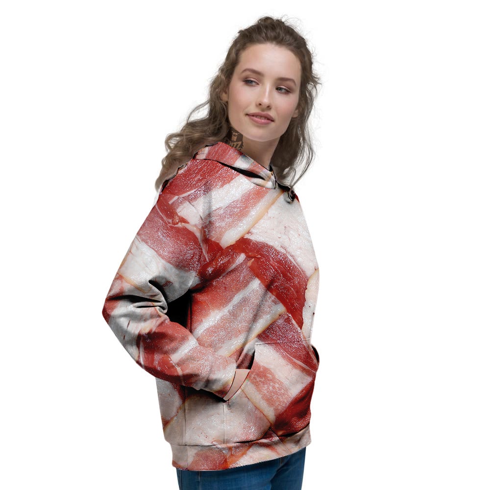 Bacon Weaving Print Women's Hoodie-grizzshop