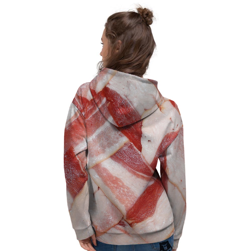 Bacon Weaving Print Women's Hoodie-grizzshop