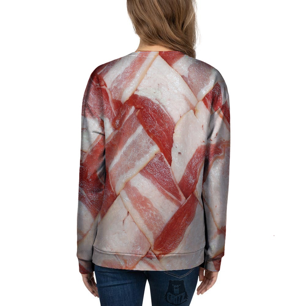 Bacon Weaving Print Women's Sweatshirt-grizzshop
