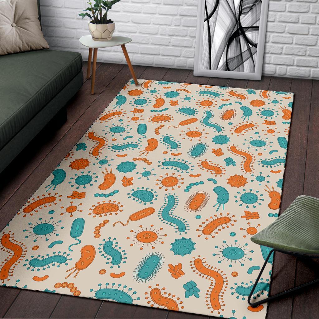 Bacteria Virus Print Pattern Floor Mat-grizzshop